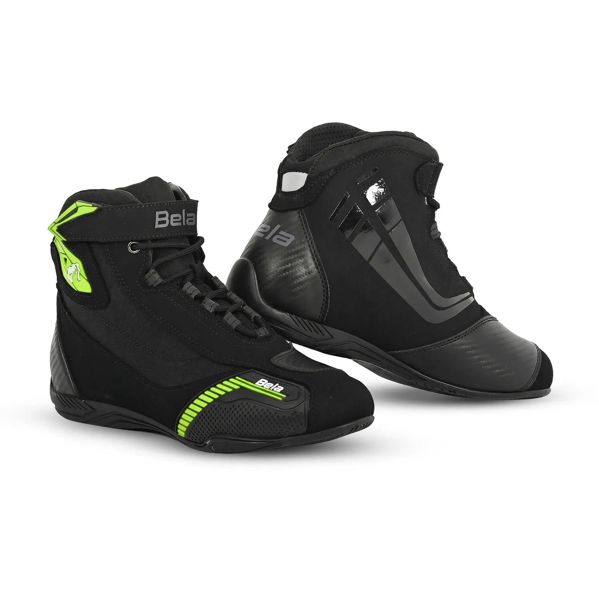 BELA Kiva Man Urban Motorcycle Boots Black/Yellow Fluro