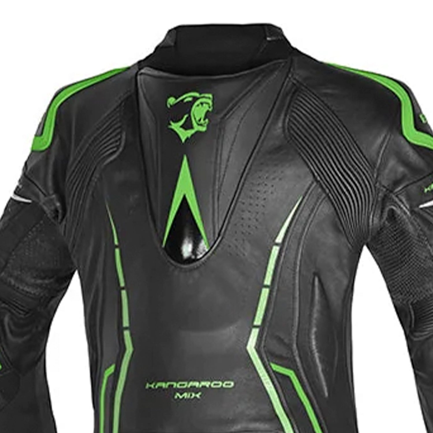 BELA Rocket Man Mix Kangroo 2 PC Motorcycle Racing Suit Black Green