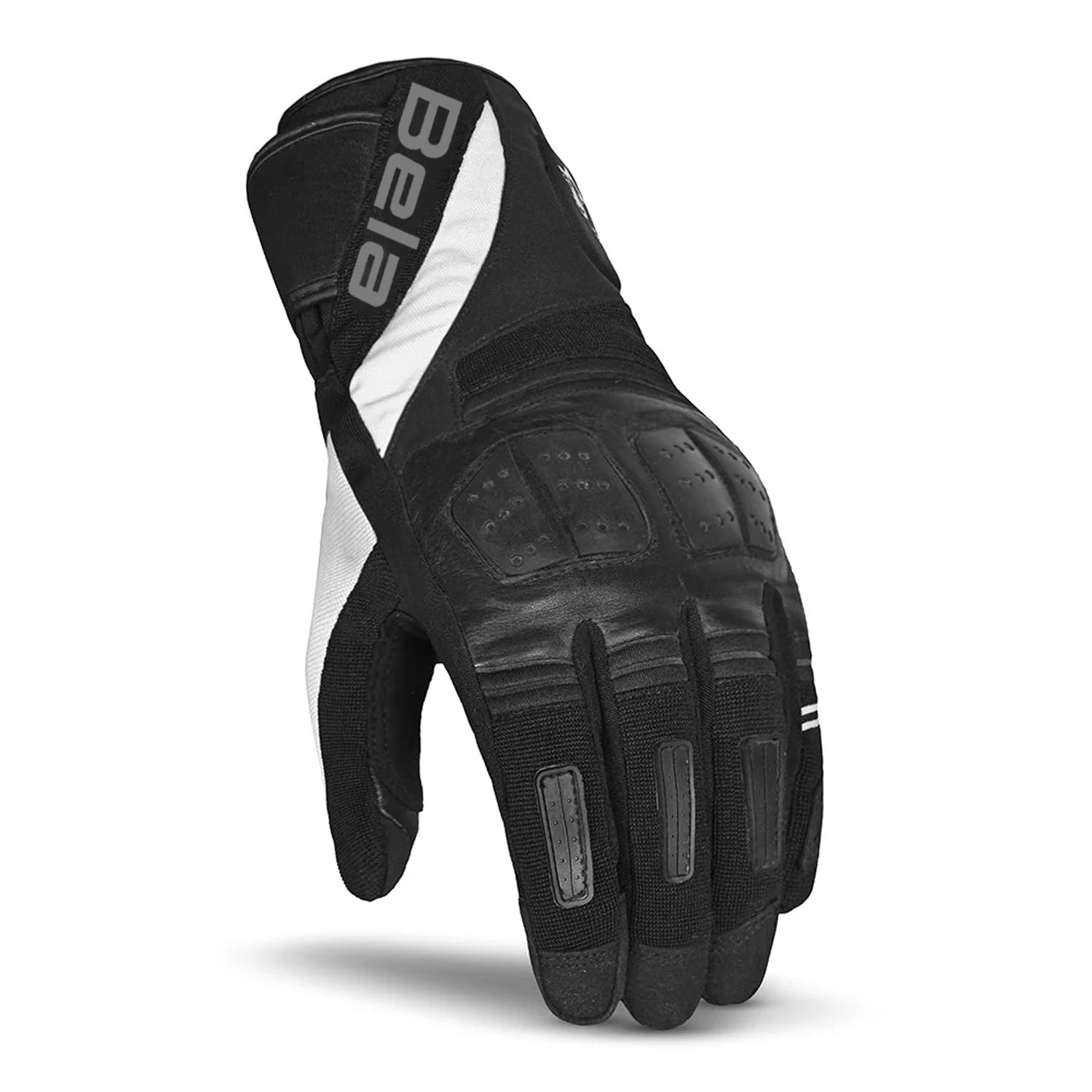 BELA Highway Winter Motorcycle Gloves Black White