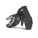 BELA Iglo Lady Winter Motorcycle Gloves Black Yellow Fluoro