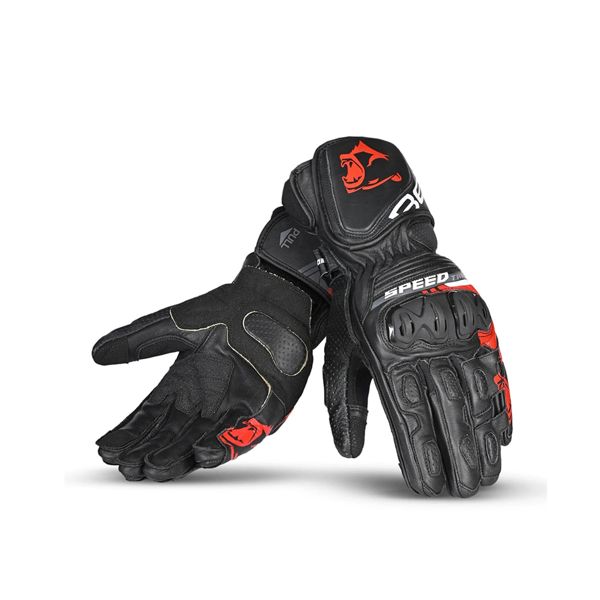 BELA Lemox Racing Motorcycle Gloves Black Red