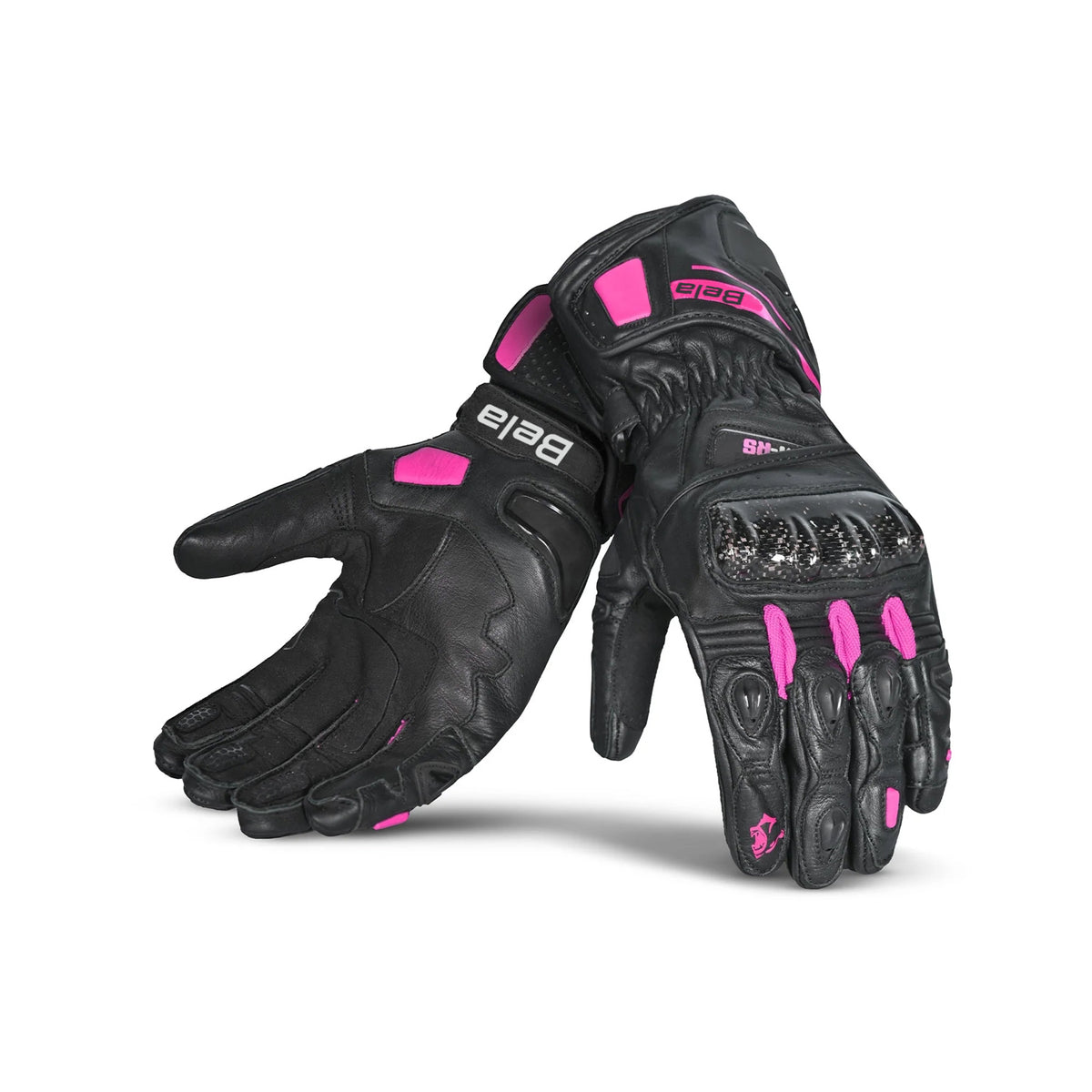 BELA Venom Lady Motorcycle Racing Gloves Black Pink