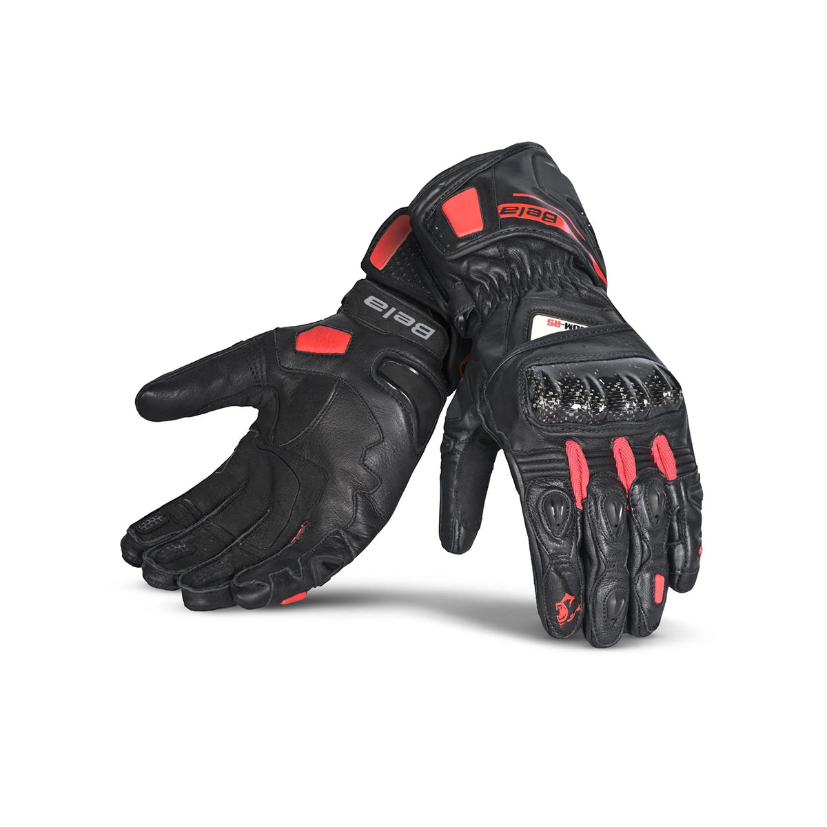 BELA Venom RS Motorcycle Racing Gloves Black Red