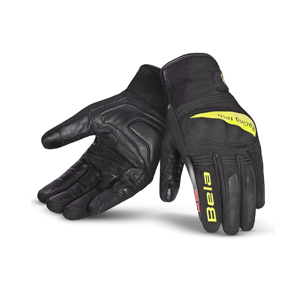 BELA Boom Winter WP Lady Motorcycle Textile Glove Black Fluor Yellow
