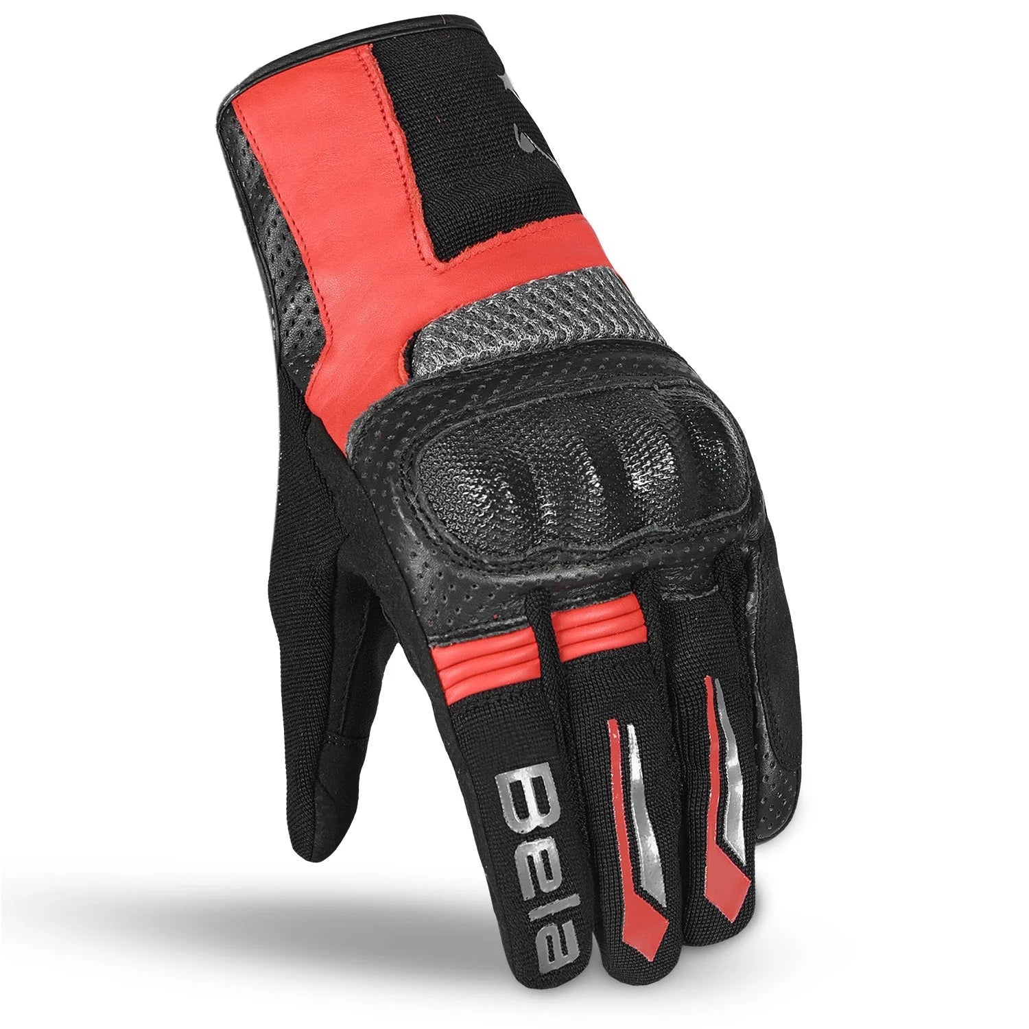 BELA HERO AIR SUMMER MESH GLOVES BLACK GRAY RED