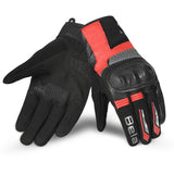 BELA HERO AIR SUMMER MESH GLOVES BLACK GRAY RED
