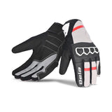 BELA Tracker Full Finger Motorcycle Gloves Black White Red