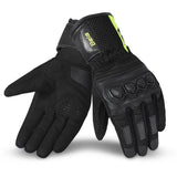 BELA Twix Motorcycle Gloves Black Yellow Flouro