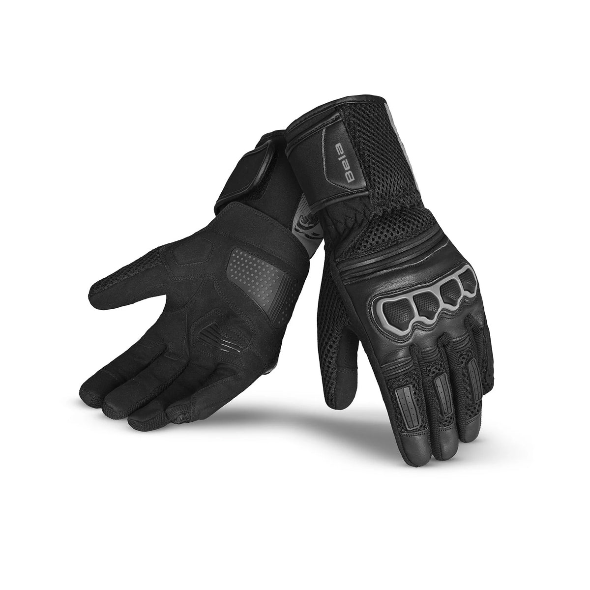 BELA Twix Motorbike Gloves Black Gray