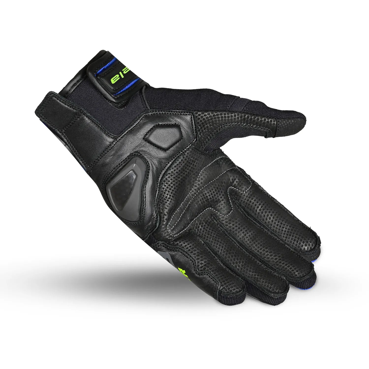 BELA Daring Motorbike Racing Gloves Blue Yellow Black