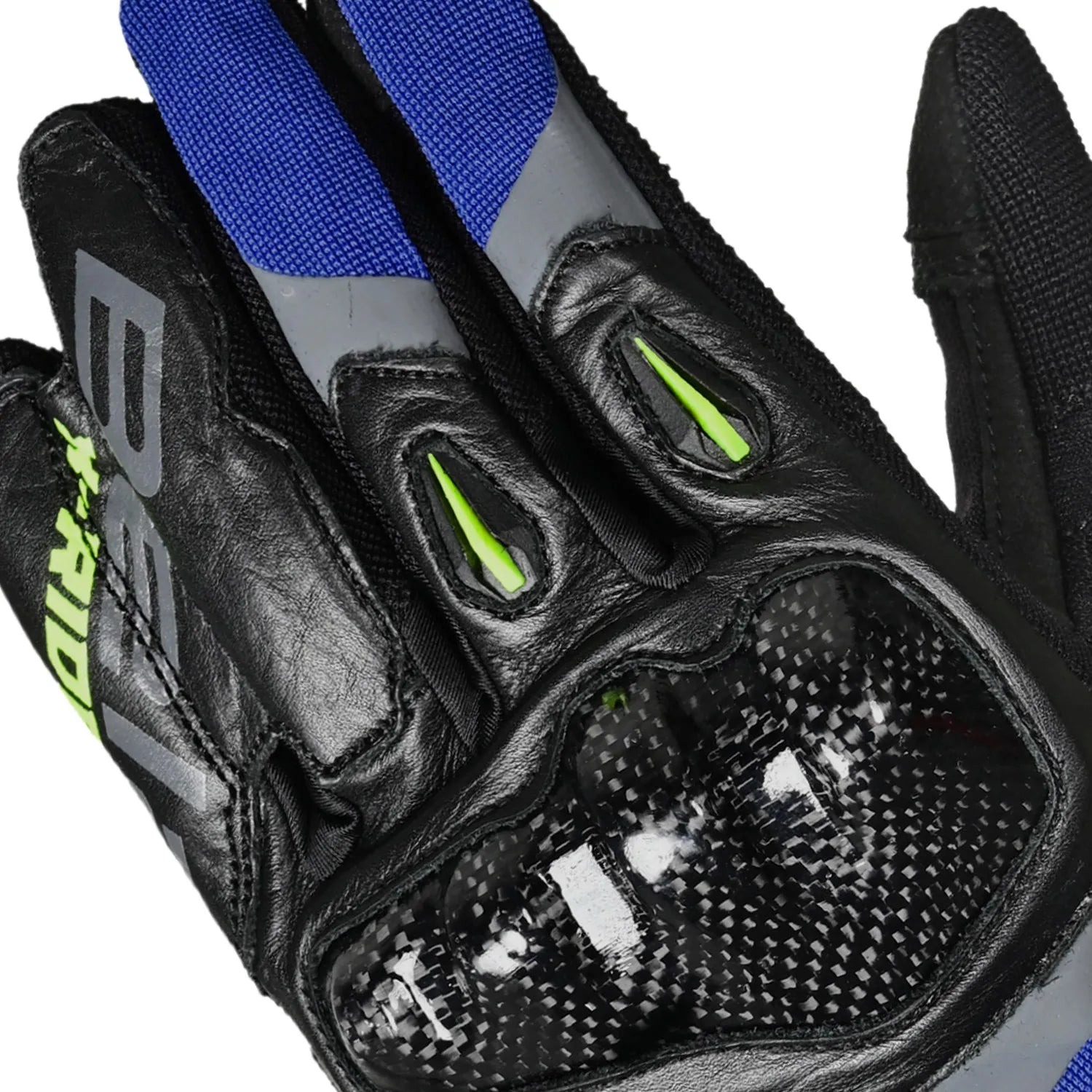 BELA Daring Motorbike Racing Gloves Blue Yellow Black