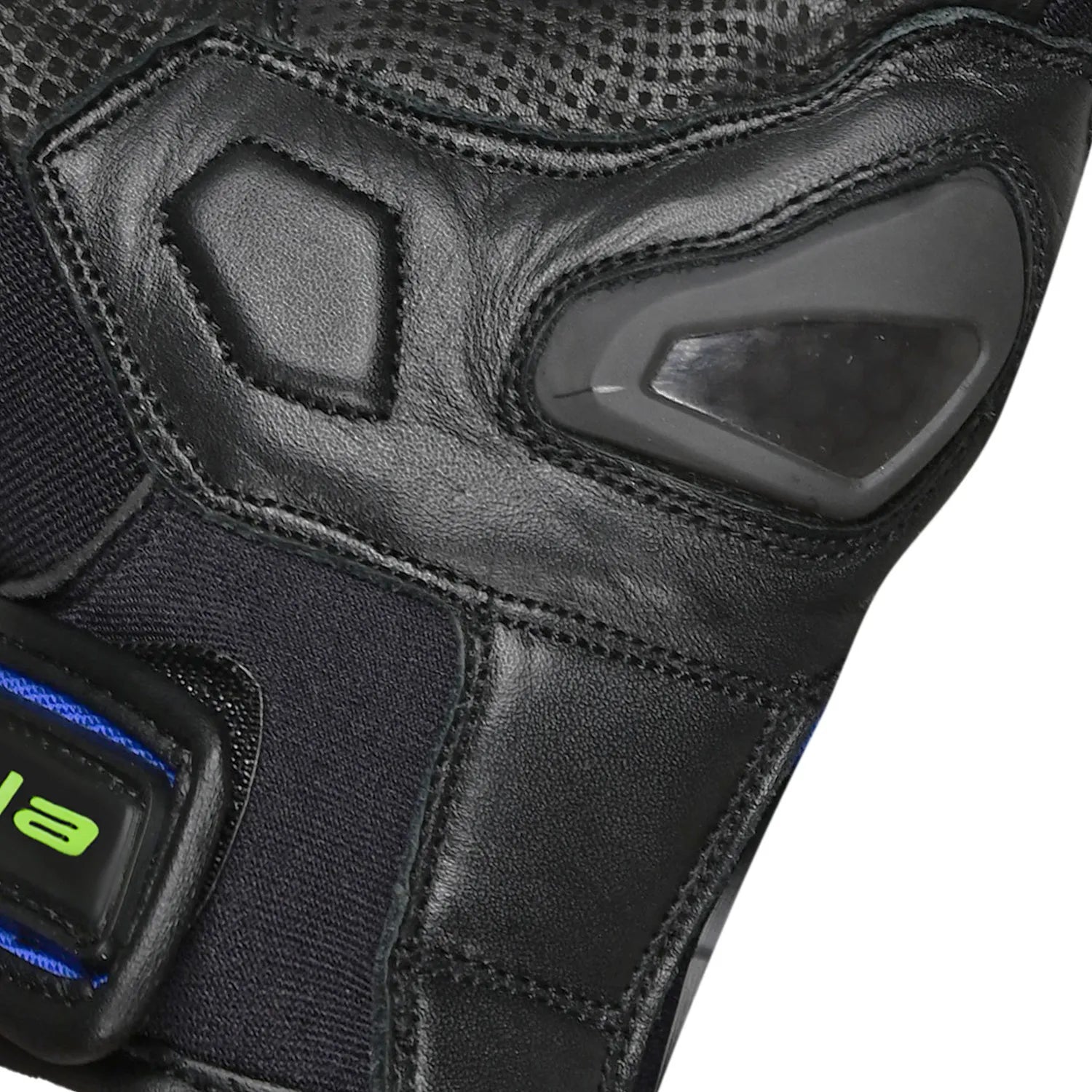 BELA Daring Motorbike Racing Gloves Blue Yellow Black