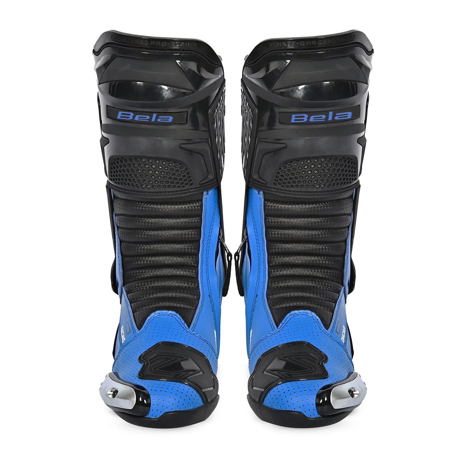 BELA Speedo 2.0 Motorcycle Leather Boots Black/Blue