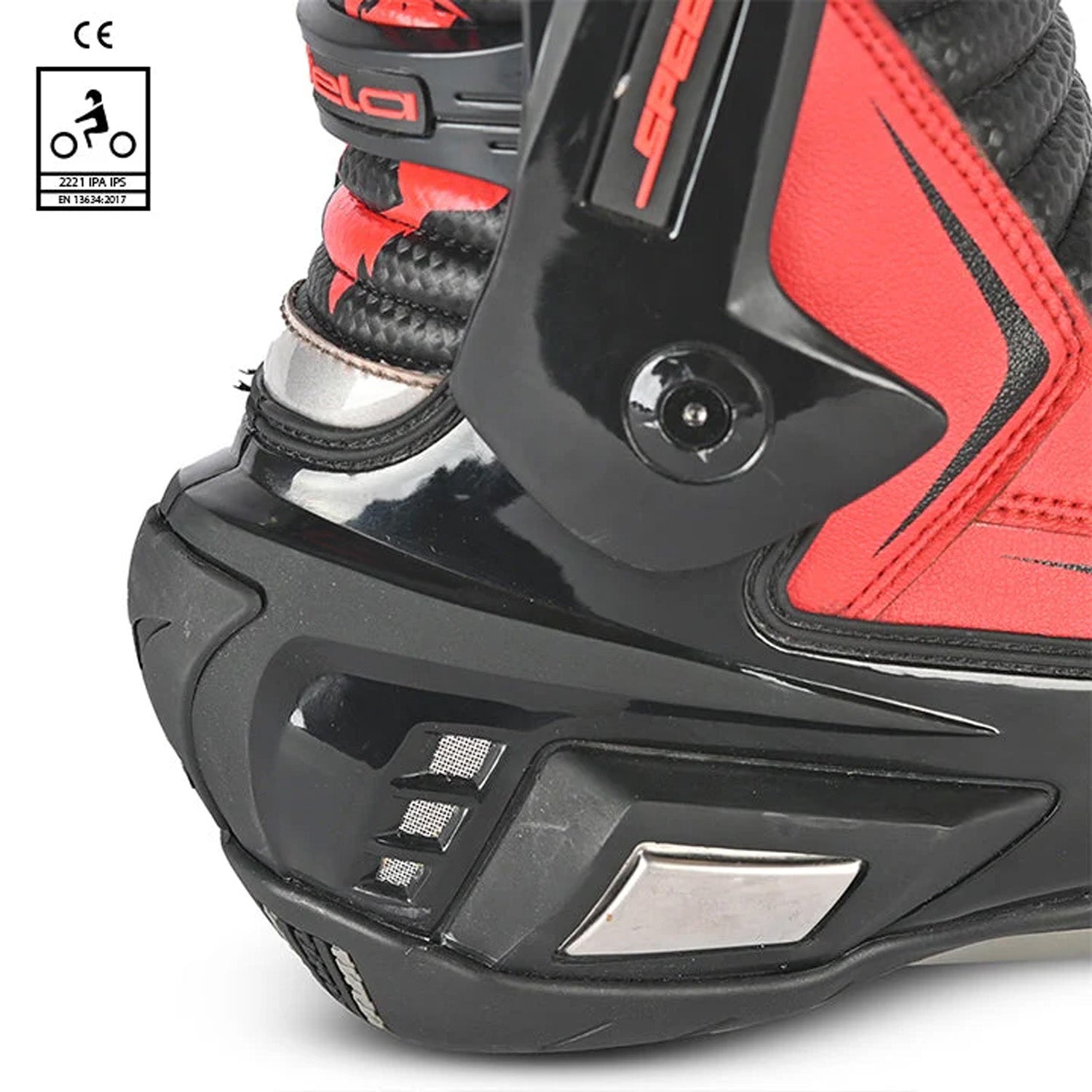 BELA Speedo 2.0 Motorcycle Leather Boots Black/Red