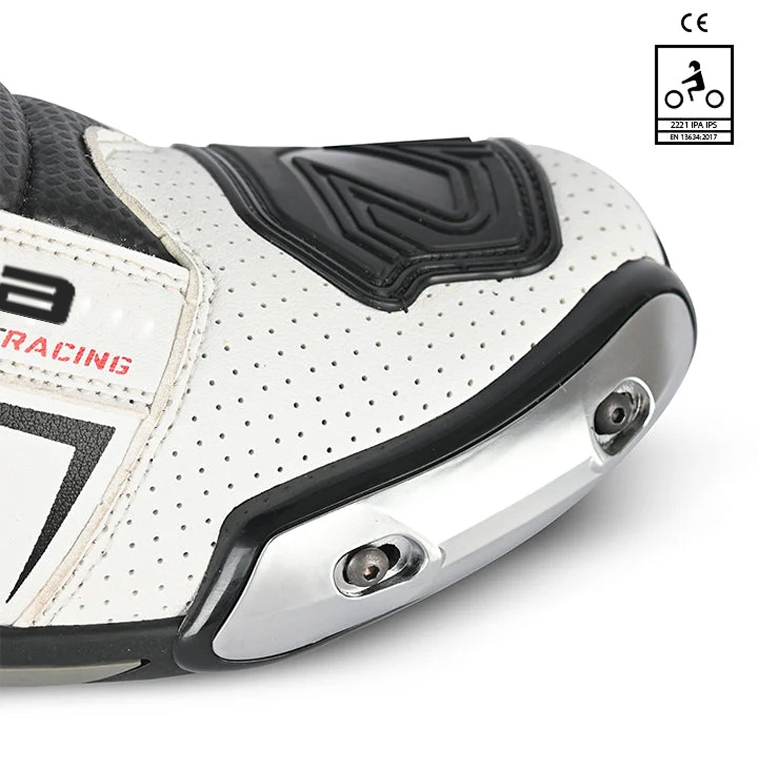Bela Speedo 2.0 Racing Motorcycle Boots Black/White