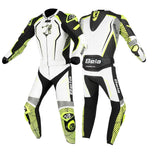 BELA North Star 2 PC Motorbike Suit Black White Fluor Yellow