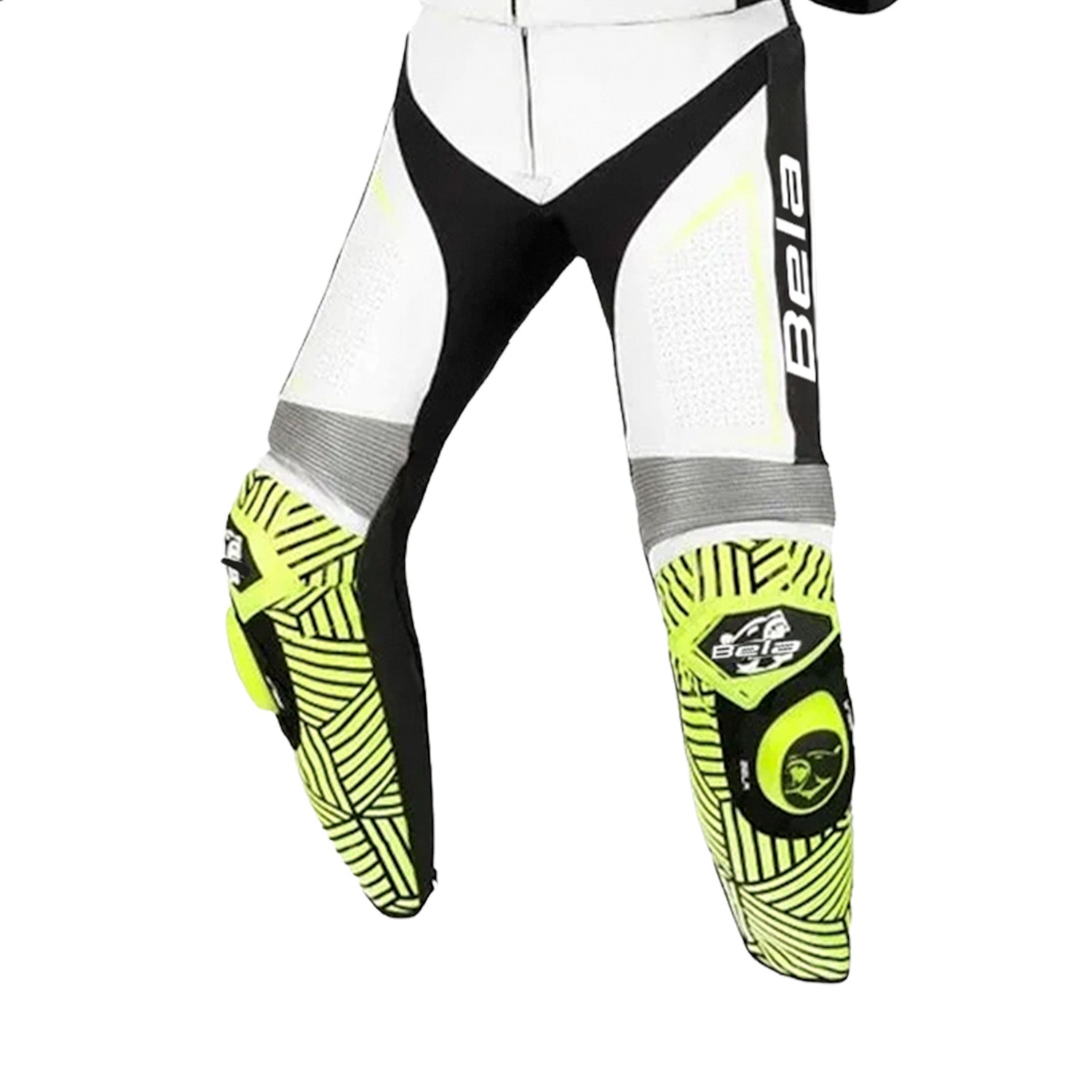 BELA North Star 2 PC Motorbike Suit Black White Fluor Yellow