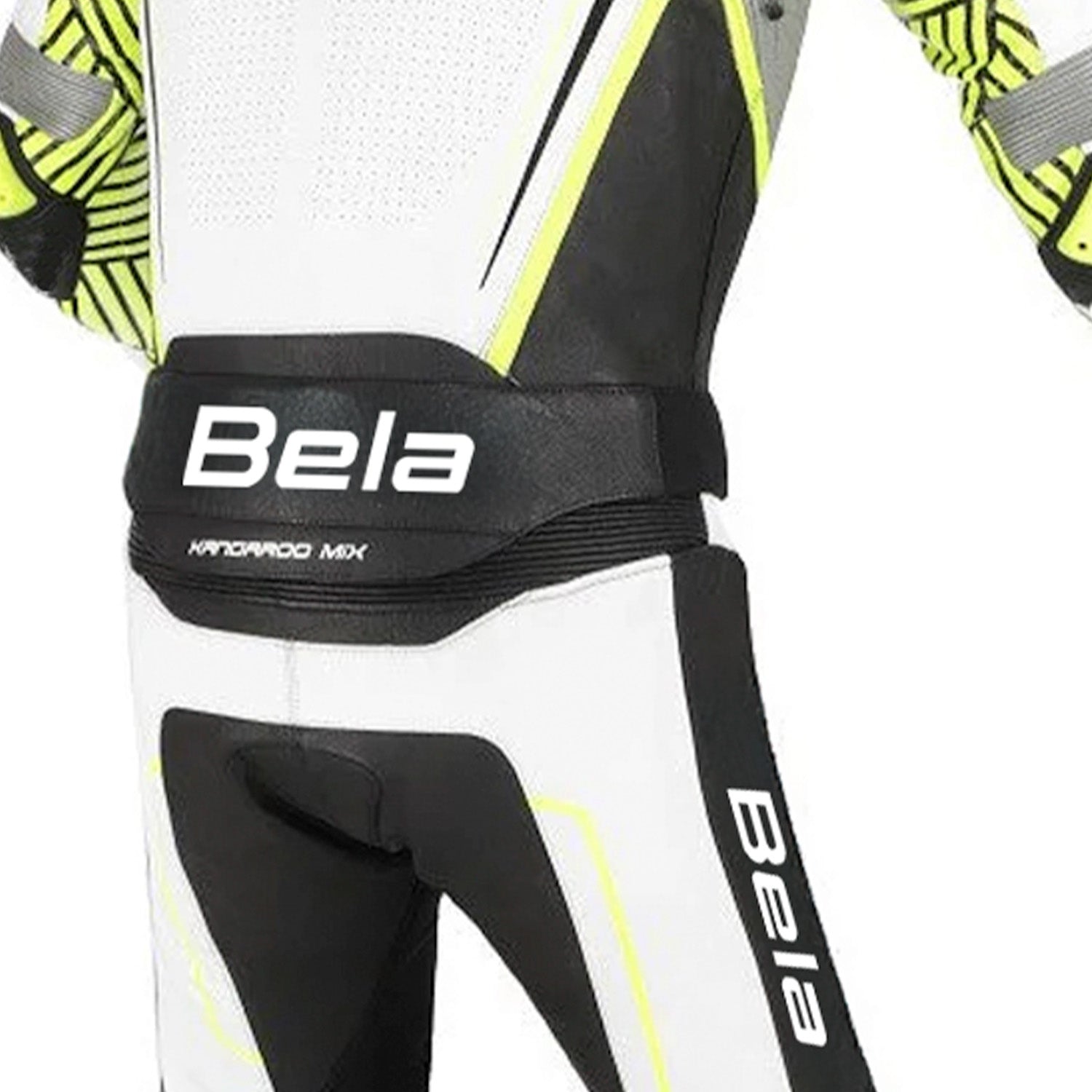 BELA North Star 2 PC Motorbike Suit Black White Fluor Yellow