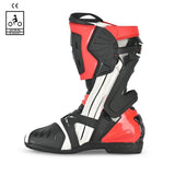 BELA RACE PRO MOTORCYCLE RACING LEATHER BOOTS BLACK WHITE RED