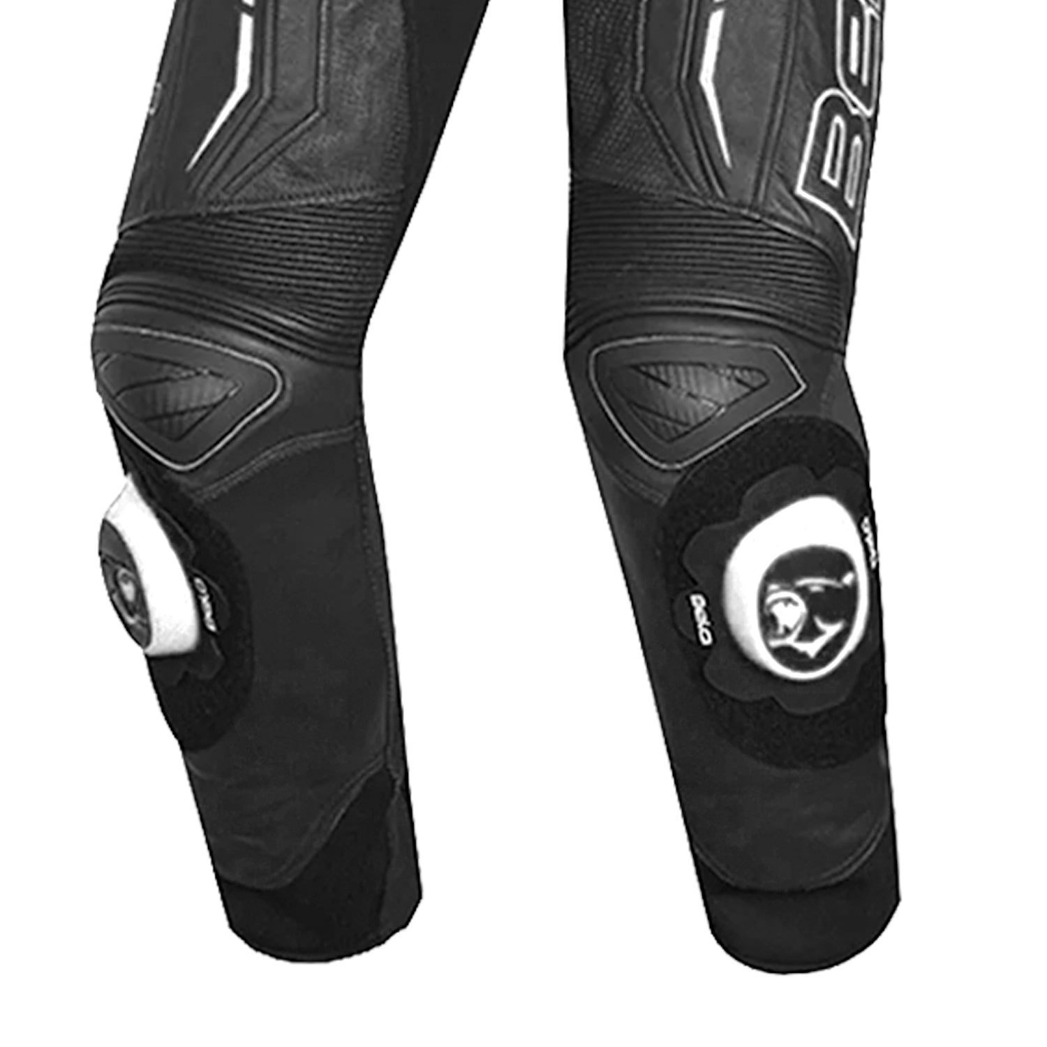 BELA Rocket Man Mix Kangaroo 1 PC Motorcycle Suit Black White