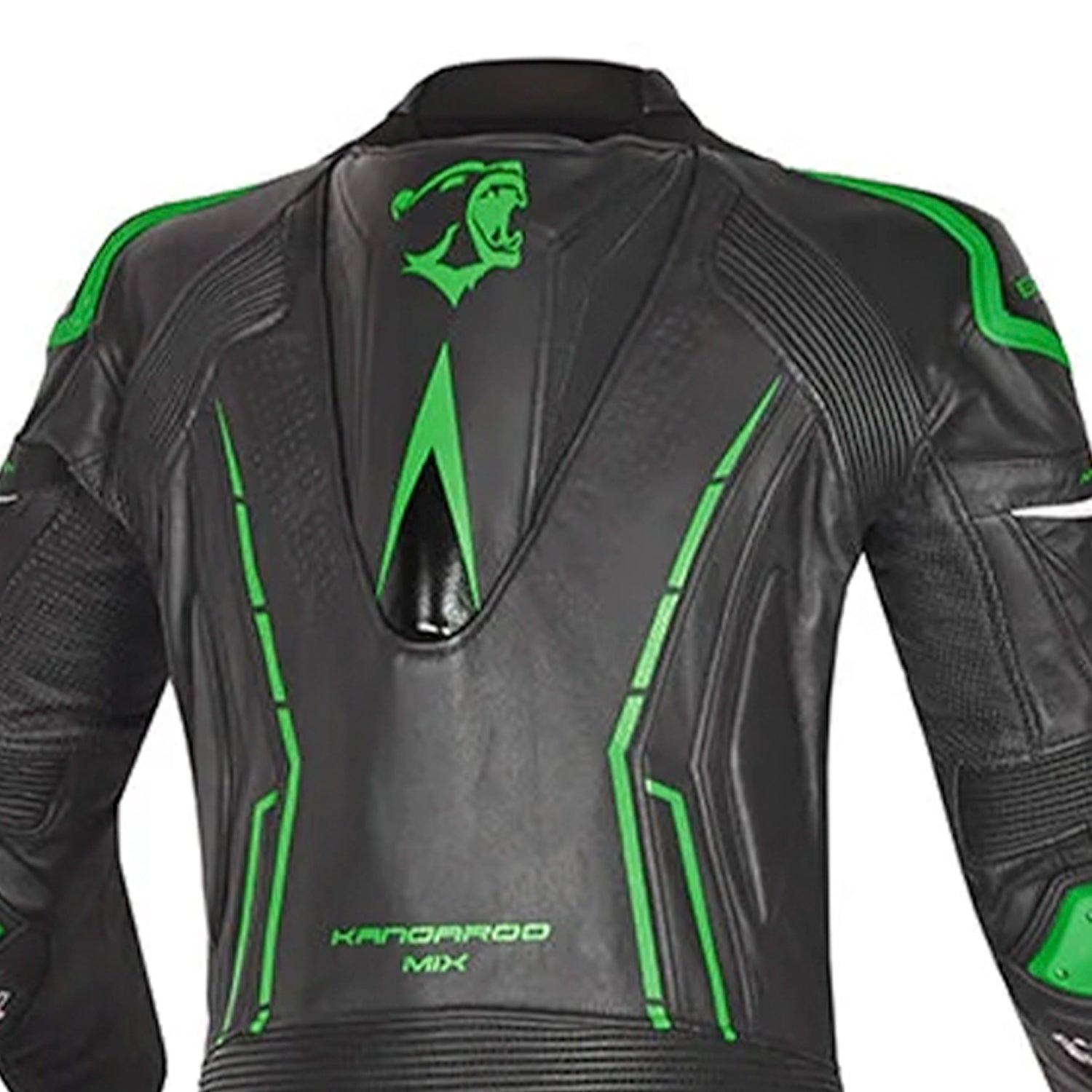 BELA Rocket Man Mix Kangaroo 1 PC Motorcycle Racing Suit Black Green