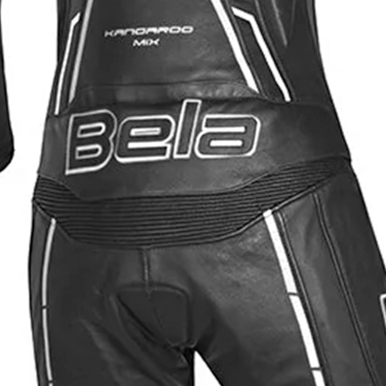 Bela Rocket 2-PC Mix Kangaroo Motorcycle Lady Suits Black/White