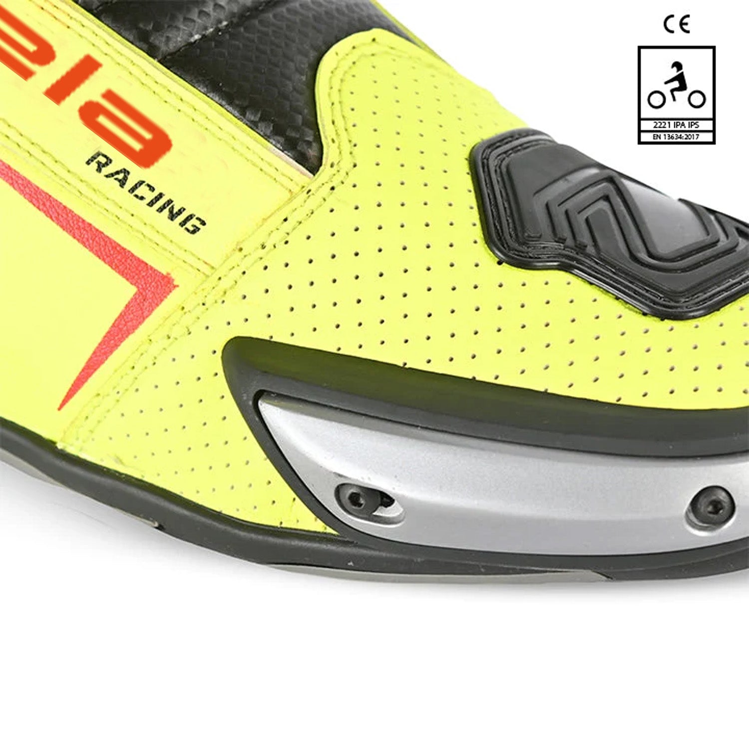 BELA Speedo 2.0 Motorcycle Racing Leather Boots Black/Fluor Yellow