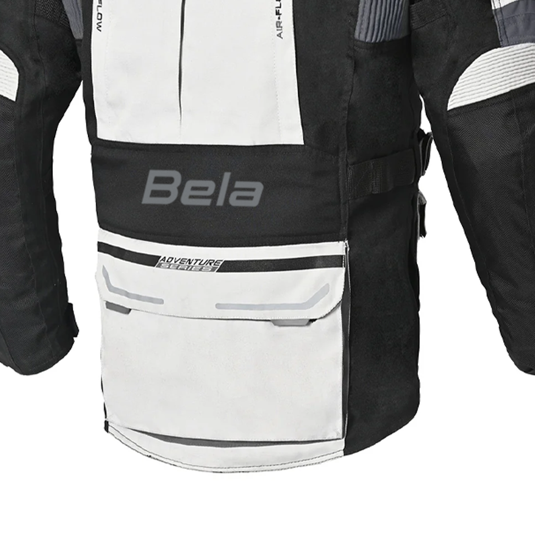 BELA TRANSFORMER 3IN1 MEN MOTORCYCLE TEXTILE JACKET ICE GREY BLACK