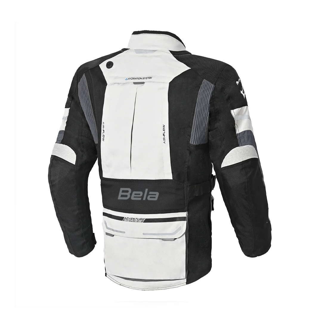 BELA TRANSFORMER 3IN1 MEN MOTORCYCLE TEXTILE JACKET ICE GREY BLACK