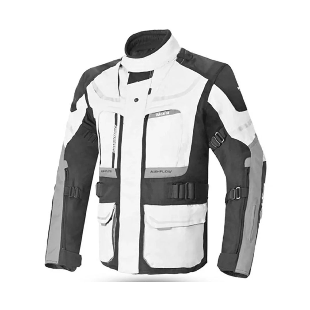 BELA TRANSFORMER 3IN1 MEN MOTORCYCLE TEXTILE JACKET ICE GREY BLACK