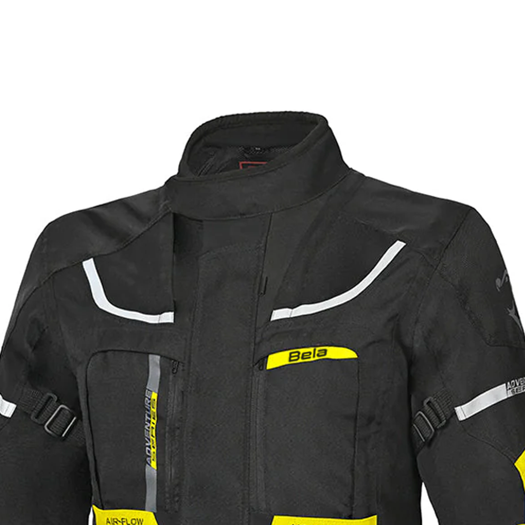 Bela Transformer Men Textile Touring Motorcycle Jacket Black Yellow