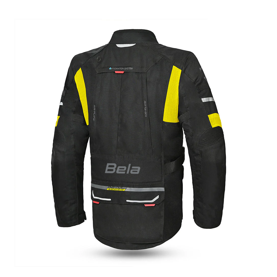 Bela Transformer Men Textile Touring Motorcycle Jacket Black Yellow