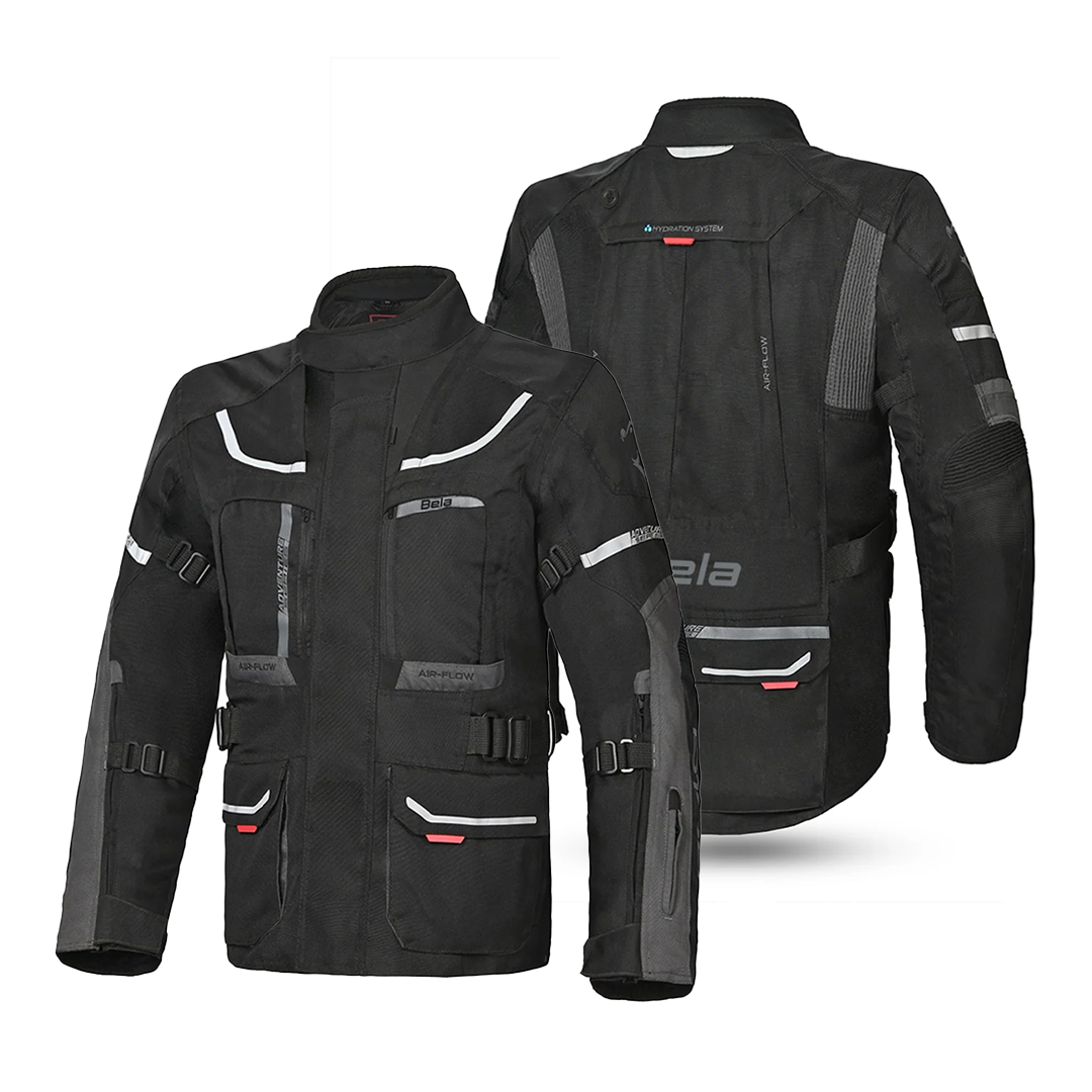 BELA TRANSFORMER 3IN1 MEN MOTOCYCLE TEXTILE JACKET BLACK ANTHRACITE