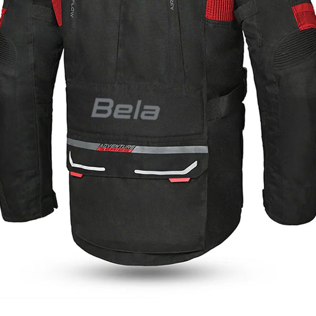 Bela Transformer Motorcycle Touring Water-Resistant Jacket Black Red