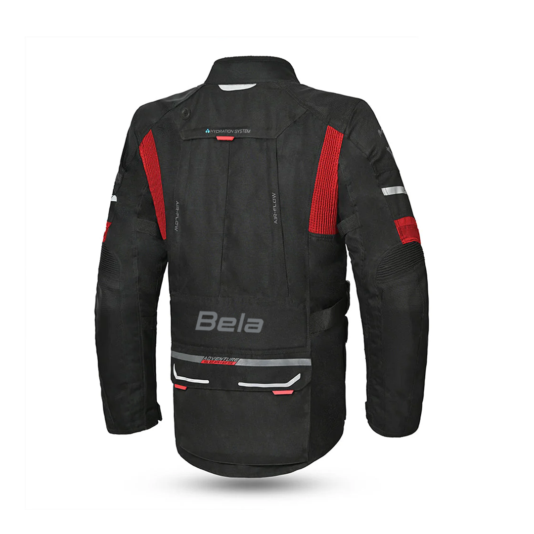 Bela Transformer Motorcycle Touring Water-Resistant Jacket Black Red