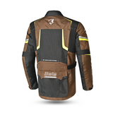 BELA WATSON Motorbike Textile Jacket Black/Khaki/Yellow/White