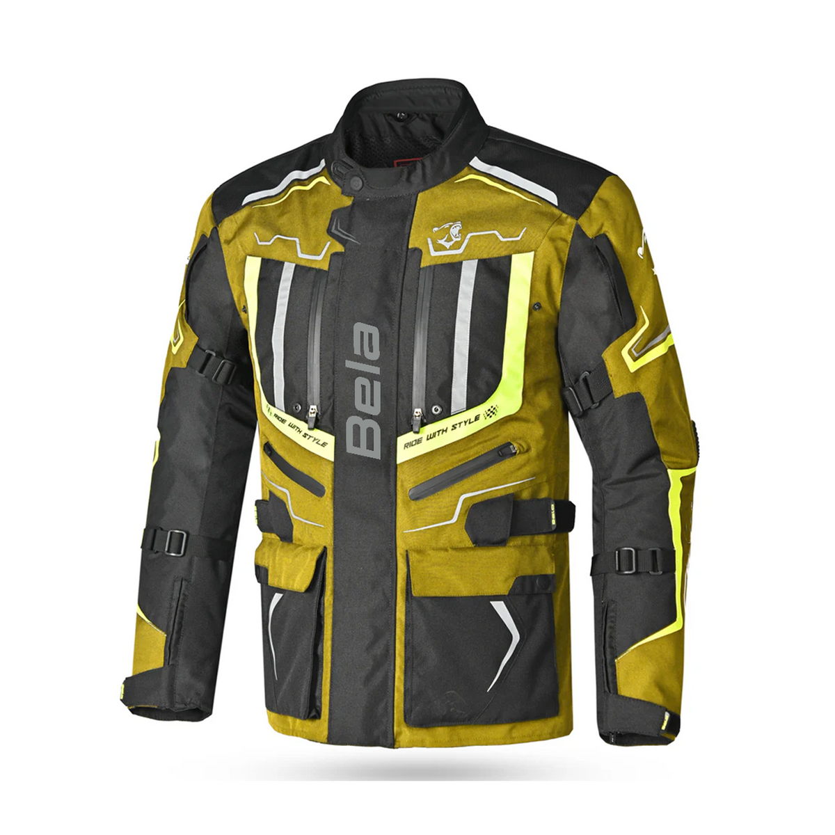 BELA Watson Motorcycle Touring Jacket Black Brown