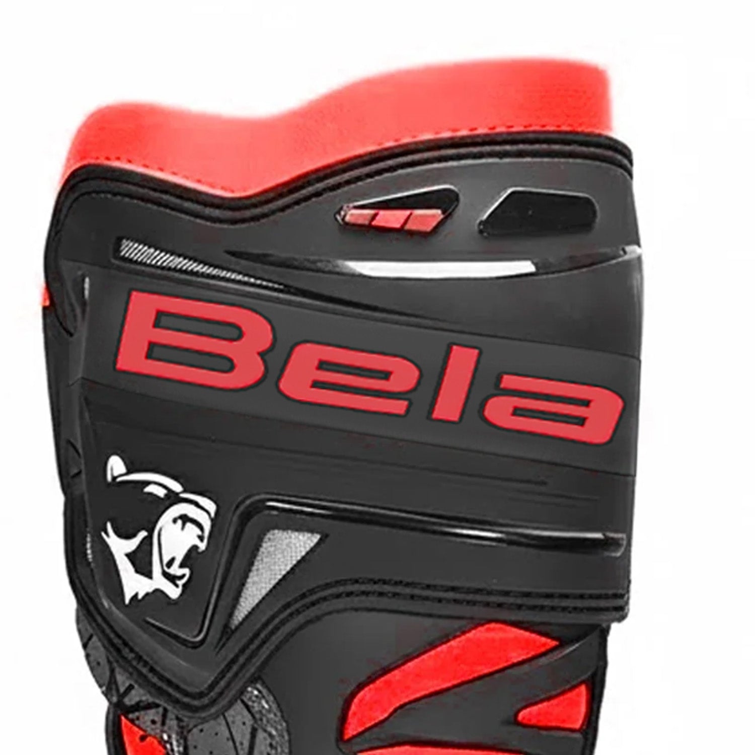 BELA AIR RIDER GP-1 MOTORCYCLE RACING BOOTS BLACK GREY RED