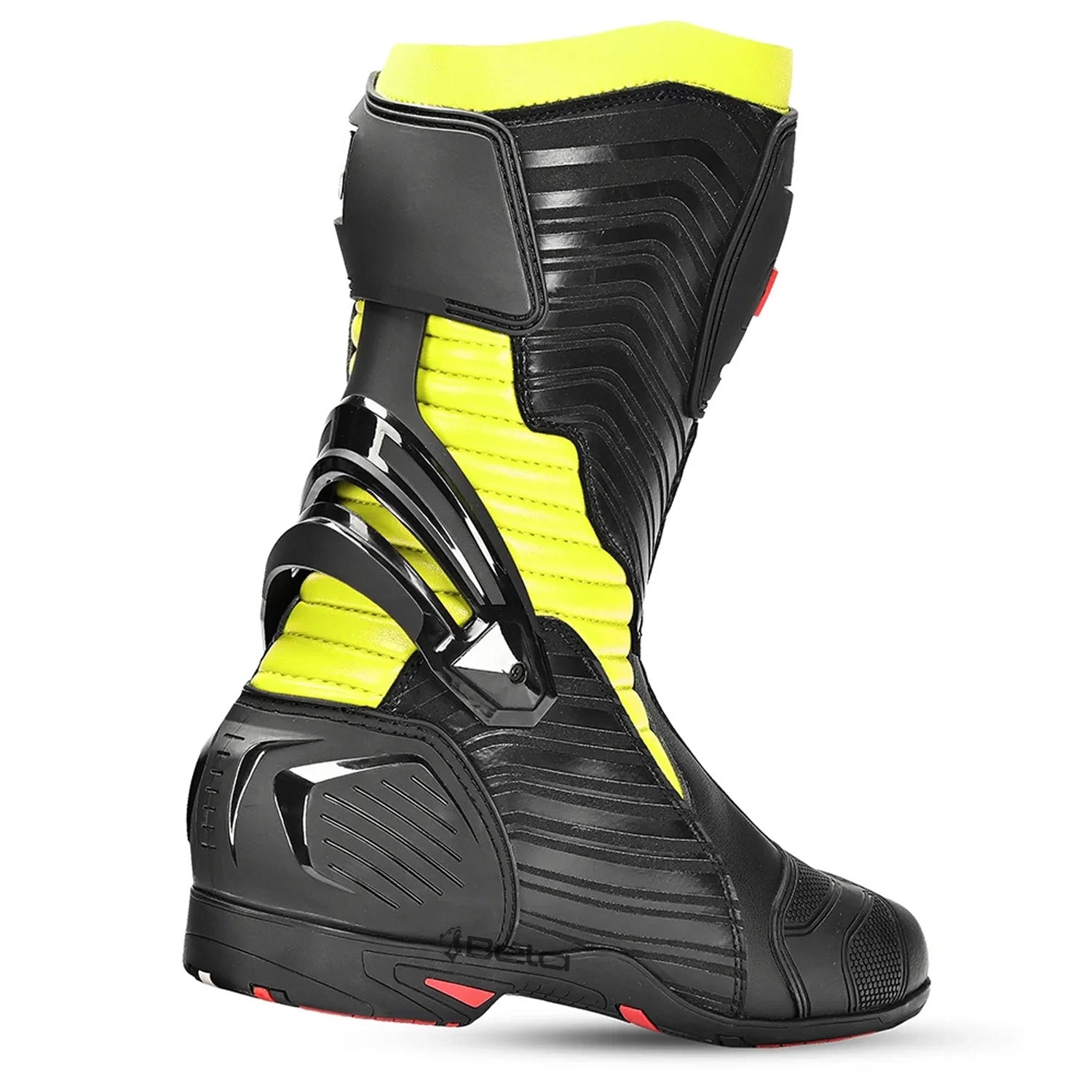 BELA AIR RIDER GP-1 MOTORCYCLE RACING BOOTS BLACK FLUO YELLOW