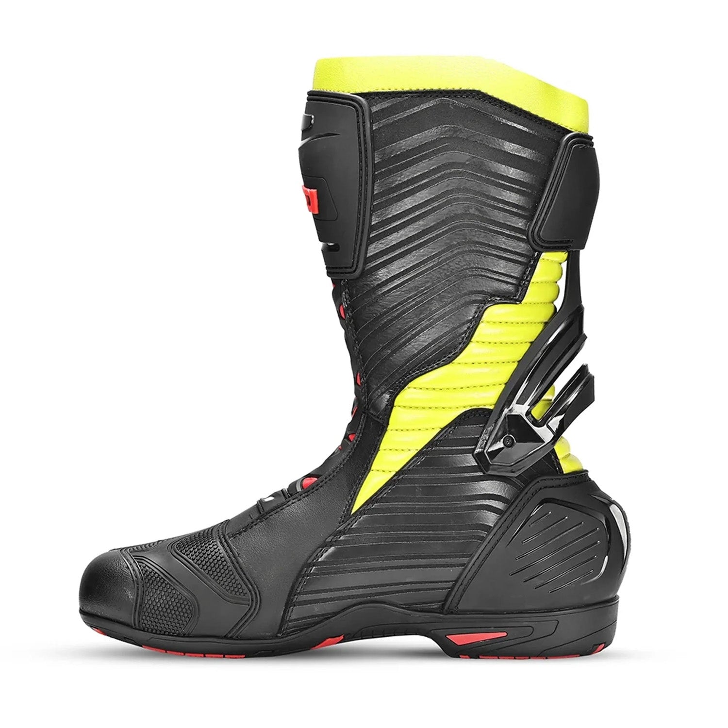BELA AIR RIDER GP-1 MOTORCYCLE RACING BOOTS BLACK FLUO YELLOW
