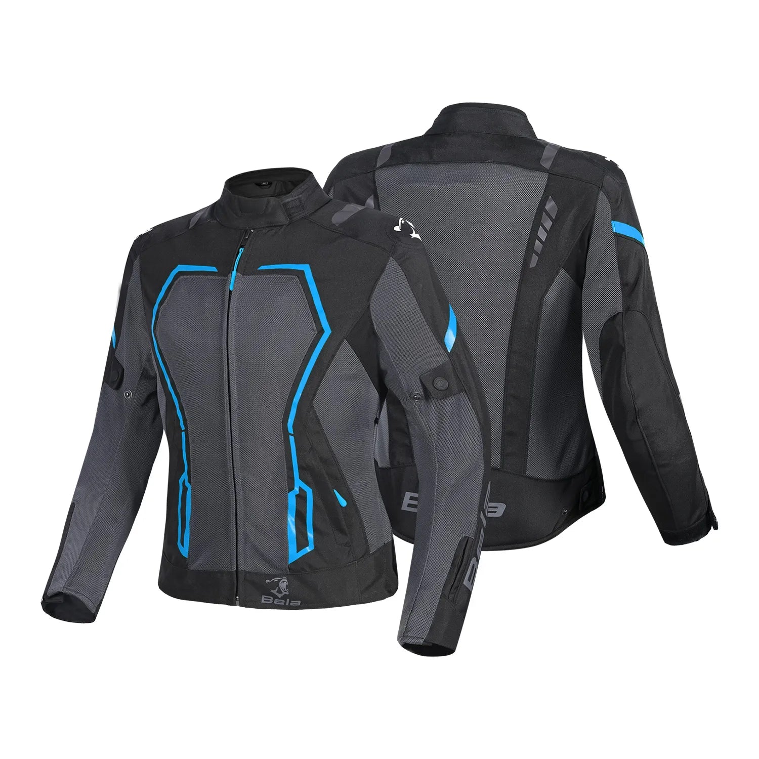 BELA ARTREX AIR 2.0 MOTORCYCLE LADY JACKET BLACK GREY TURQUOISE