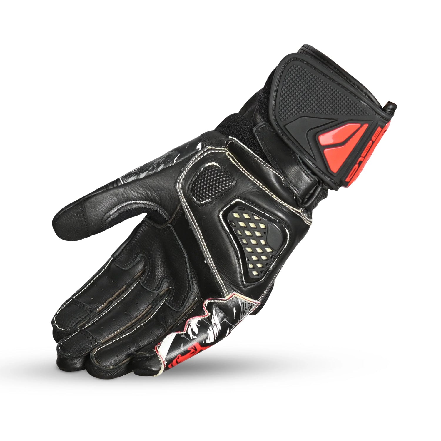 BELA Armour Pro Motorcycle Racing Glove Black/Red