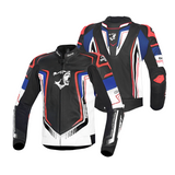 BELA BEAST MEN MOTORCYCLE LEATHER JACKET BLACK WHITE BLUE RED