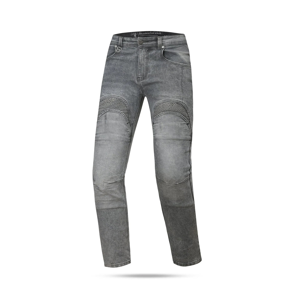 BELA BOSTON MEN MOTORCYCLE DENIM JEANS 30L RANDOM BLACK