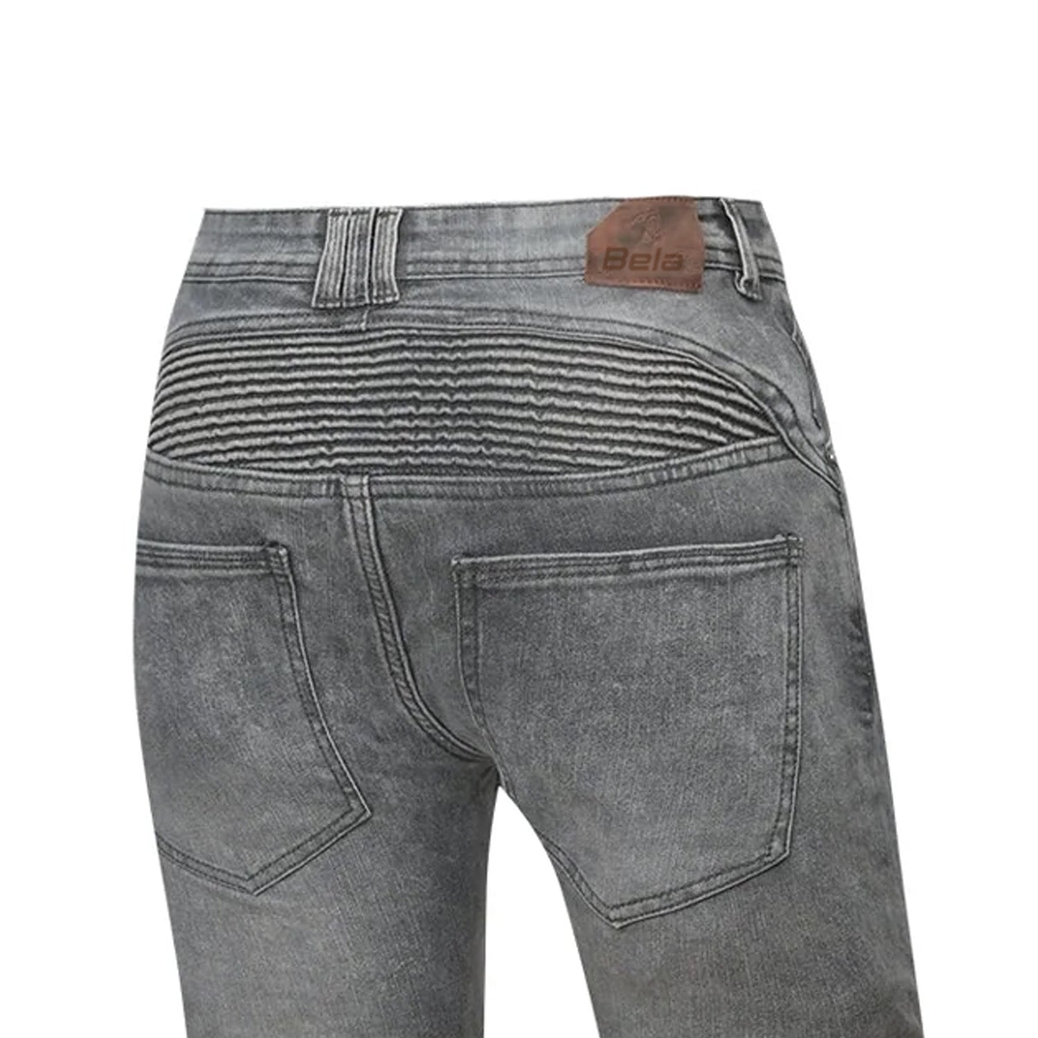 BELA BOSTON MEN MOTORCYCLE DENIM JEANS 30L RANDOM BLACK