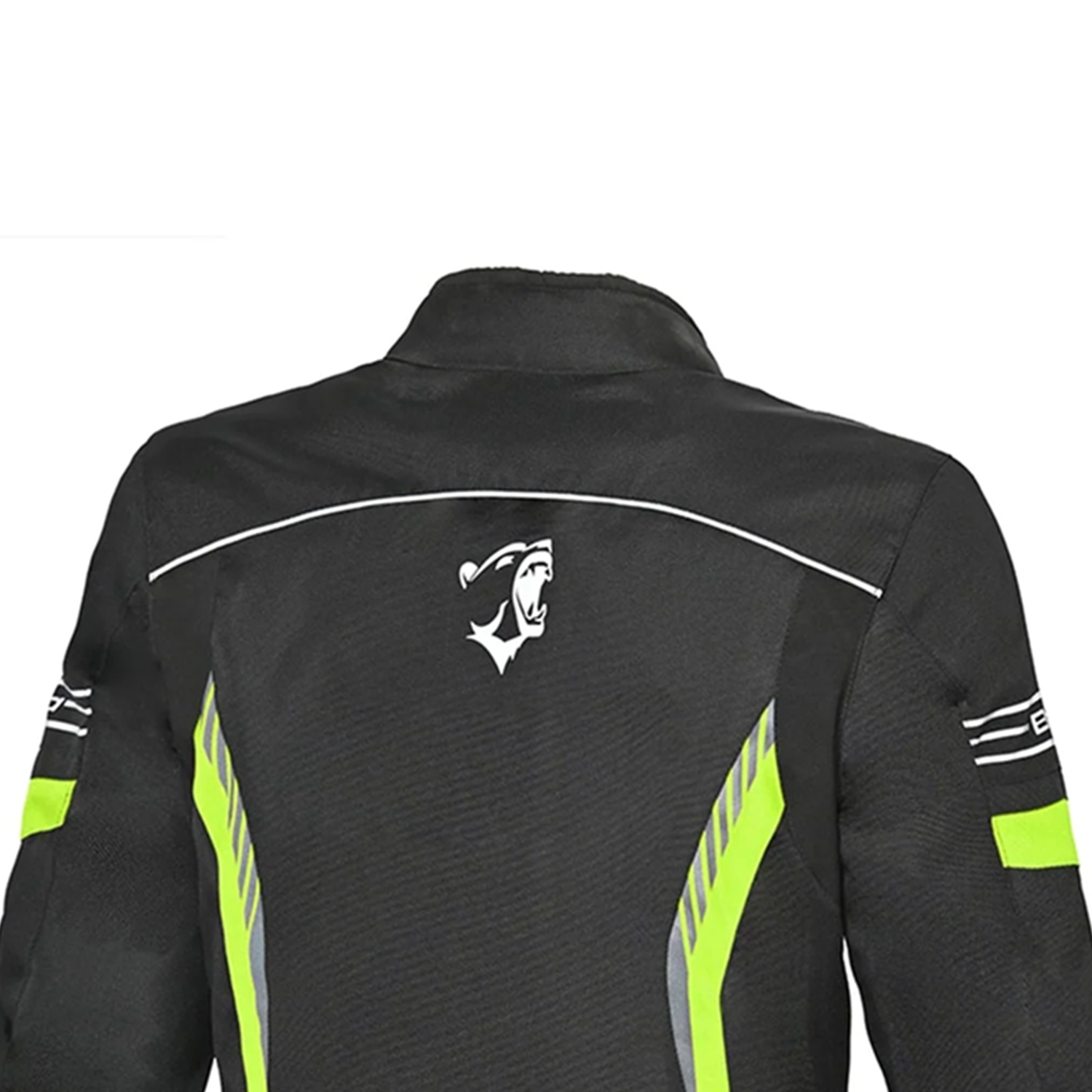 BELA Bradley Textile Motorbike Riders Jacket Black Yellow Flou