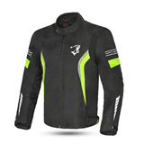 BELA Bradley Textile Motorbike Riders Jacket Black Yellow Flou