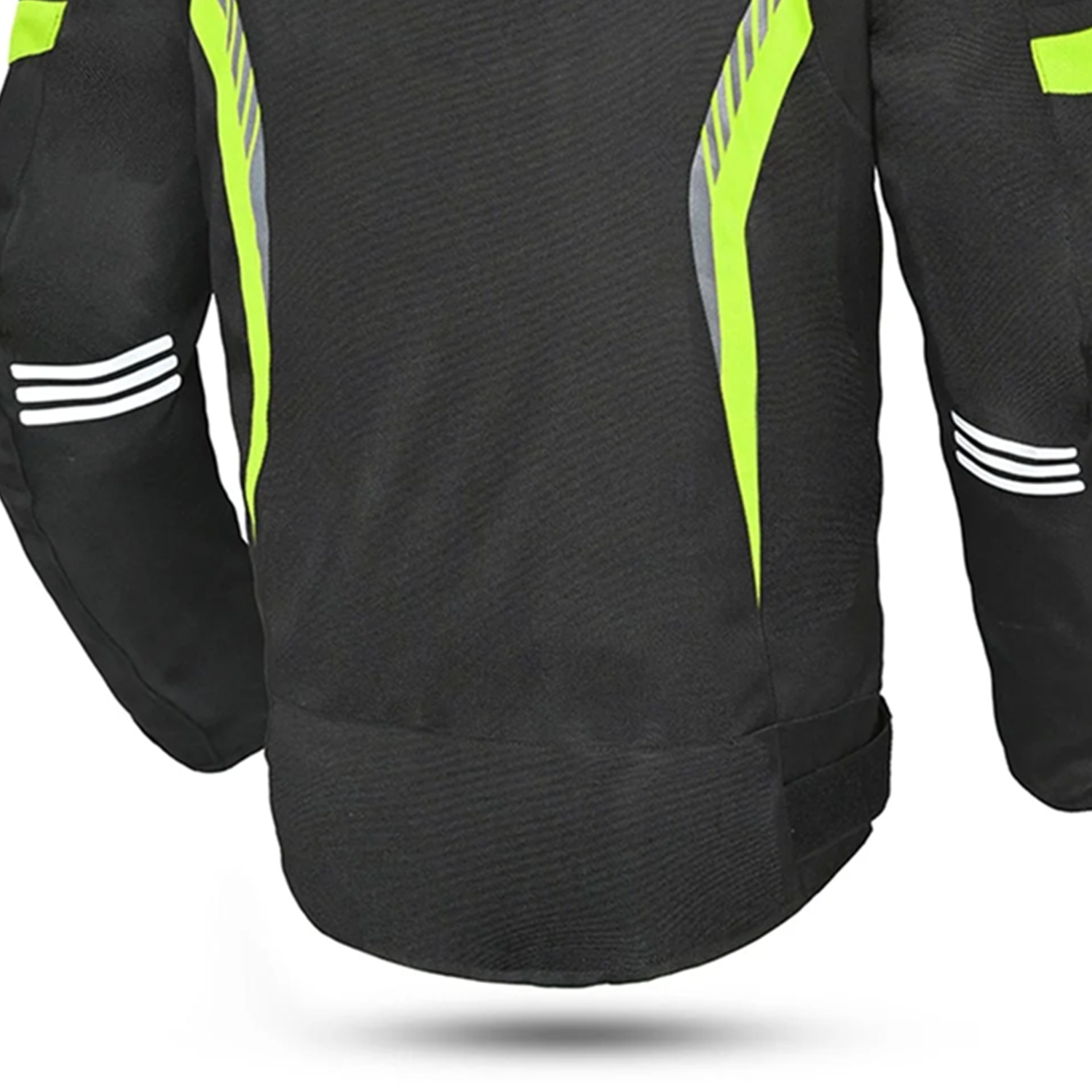 BELA Bradley Textile Motorbike Riders Jacket Black Yellow Flou