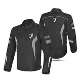 BELA Bradley Textile Motorcycle Touring Jacket UK Black Grey