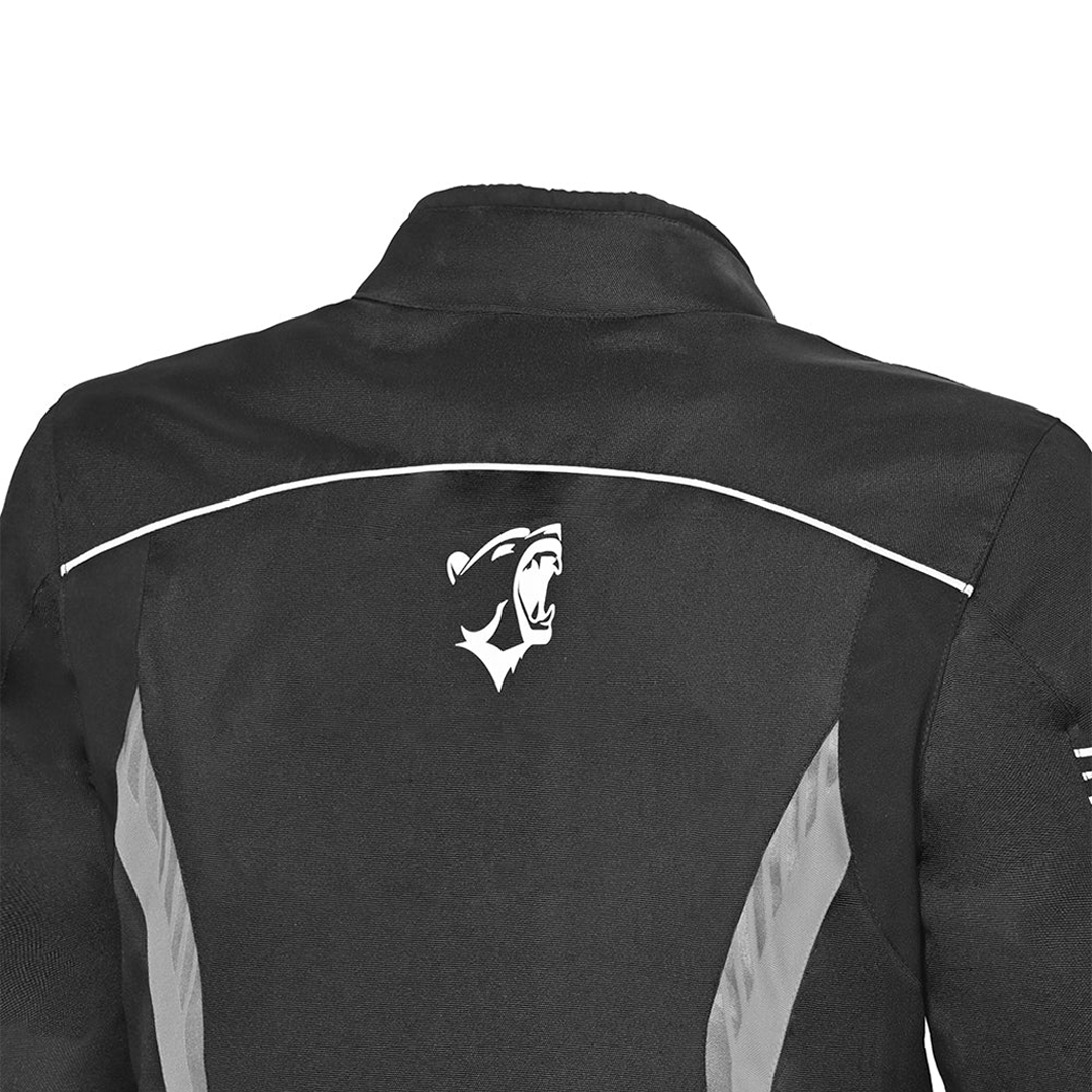 BELA Bradley Textile Motorcycle Touring Jacket UK Black Grey